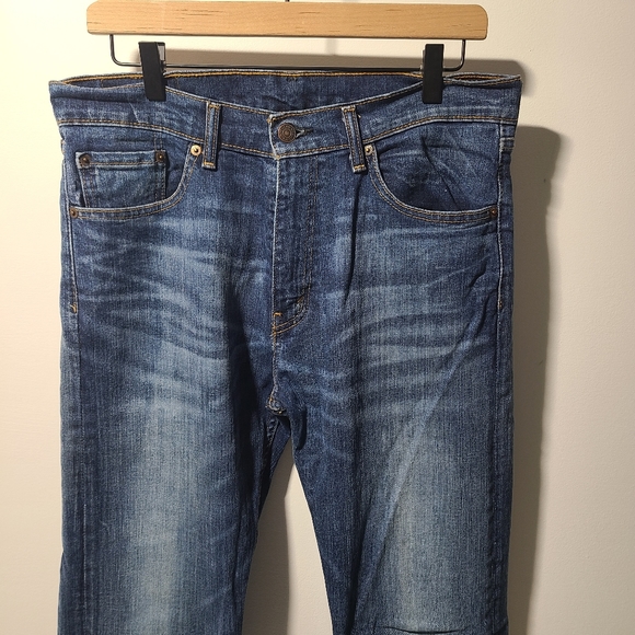 Levis 505 Blue distressed Jeans 32x32 - Picture 2 of 6